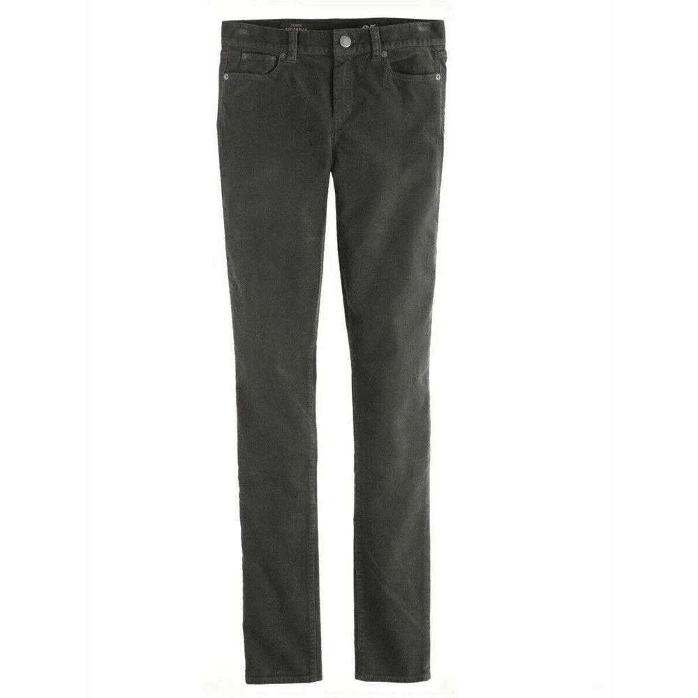 J Crew | Toothpick Corduroy Pants Size 24 Brown Ankle Straight Slim Fit